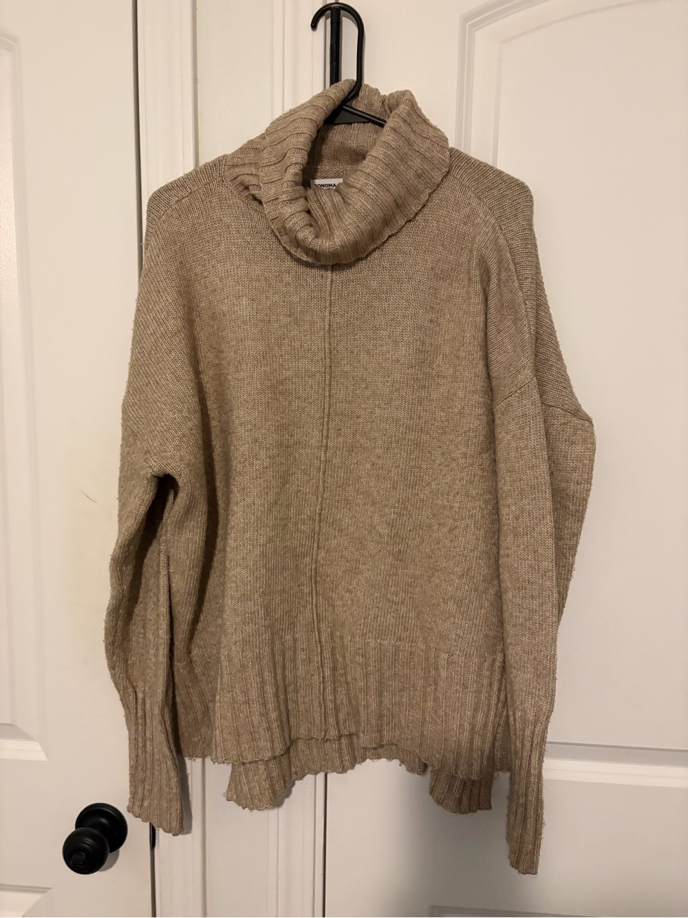 Sonoma Taupe Cowl Neck Sweater